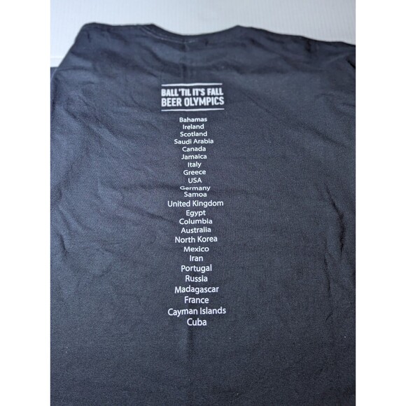 Beer Olympics ball til its fall black tee size xl - Picture 5 of 5